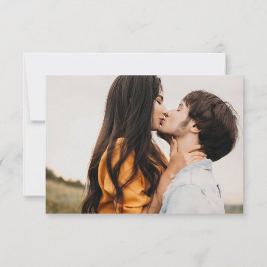 Elegant Save the Date 4 Foto Einfach (Rückseite)