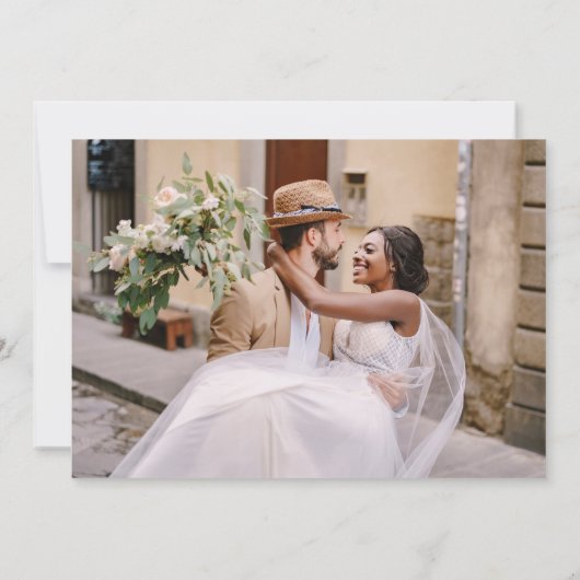 Elegant Save the Date 4 Foto Einladungen (Rückseite)