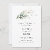 Elegant Save the Date Botanischer Garten Gold (Vorderseite)