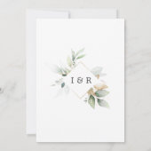 Elegant Save the Date Botanischer Garten Gold (Rückseite)