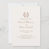 Elegant Save the Date Card Burnt Orange Einladung (Vorderseite)