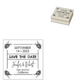 Elegant Save the Date Couple Gummistempel (Stempel)