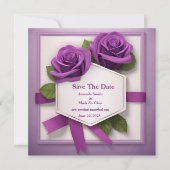 Elegant Save the Date: Eine Lila Rose-Affäre Save The Date (Vorderseite)