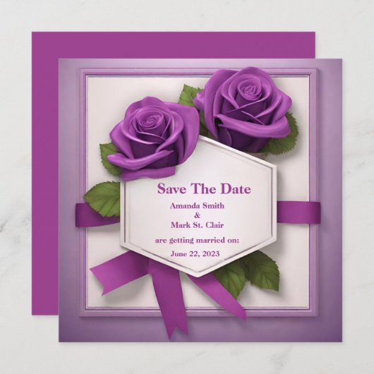 Elegant Save the Date: Eine Lila Rose-Affäre Save The Date (Vorne/Hinten)