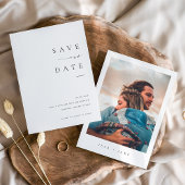 Elegant Save the Date Einladen mit Foto Einladung