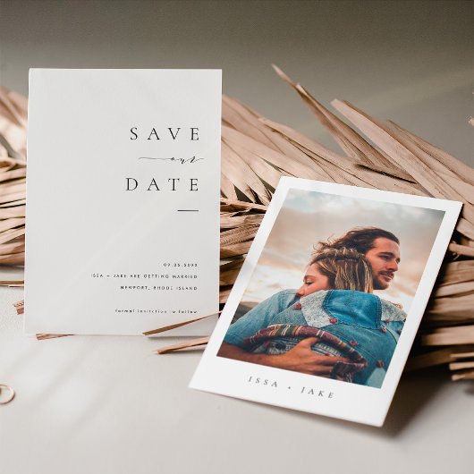 Elegant Save the Date Einladen mit Foto Einladung