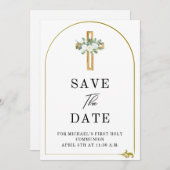Elegant Save the Date Einladung (Vorne/Hinten)