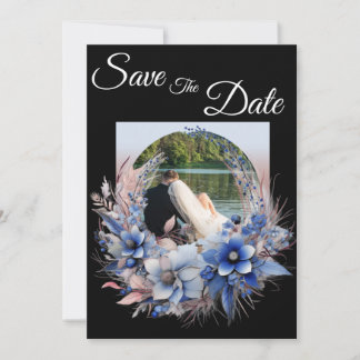 Elegant Save the Date Floral Newly Weds Wedding Einladung