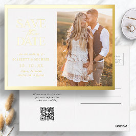 Elegant Save the Date Folie Einladungspostkarte