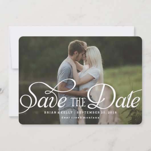 Elegant Save the Date | Fotokarte (Vorderseite)