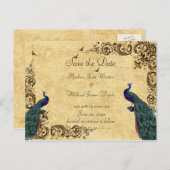 Elegant, Save the Date, Friedensblöcke, kundenspez Ankündigungspostkarte (Vorne/Hinten)