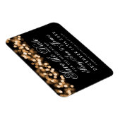 Elegant Save the Date Gold Hollywood Glam Magnet (Rechte Seite)