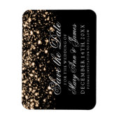 Elegant Save the Date Gold Midnight Glam Magnet (Vertikal)