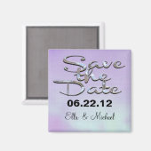 Elegant Save the Date High Noon Magnet (Vorderseite/Rückseite)