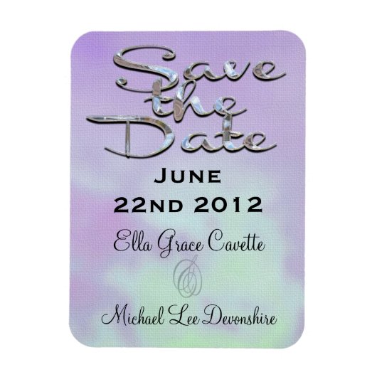 Elegant Save the Date High Noon Magnet (Vertikal)