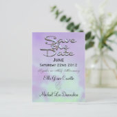Elegant Save the Date High Noon Wedding Erinnerung Ankündigungspostkarte (Stehend Vorderseite)