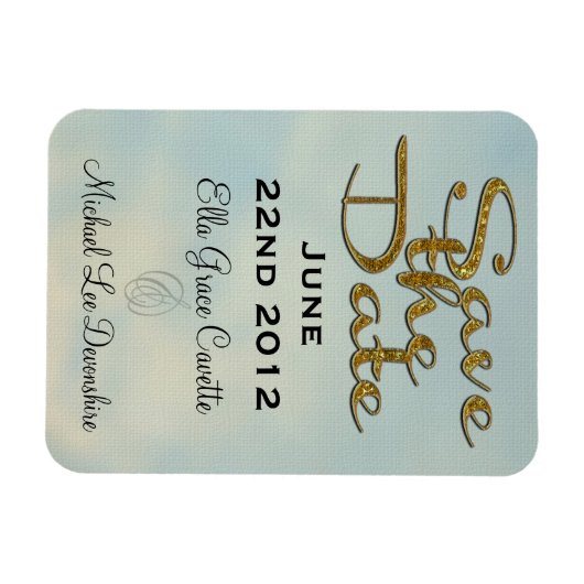 Elegant Save the Date II Magnet (Horizontal)