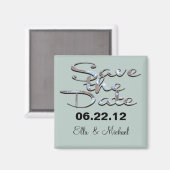 Elegant Save the Date II Magnet (Vorderseite/Rückseite)