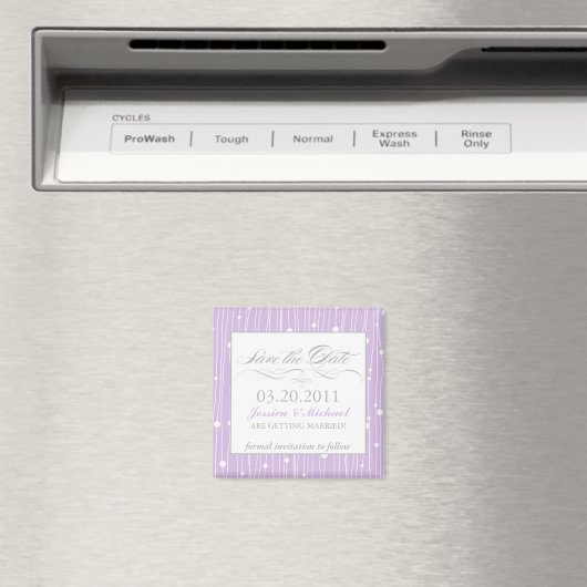 Elegant Save the Date Magnet (In Situ (Geschirrspüler))