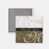 Elegant Save the Date Magnet (Vorderseite/Rückseite)