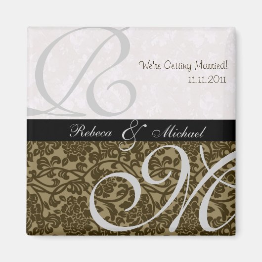 Elegant Save the Date Magnet (Vorne)