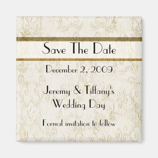 Elegant Save the Date Magnet (Vorne)