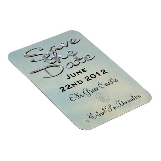 Elegant Save the Date Magnet (Rechte Seite)