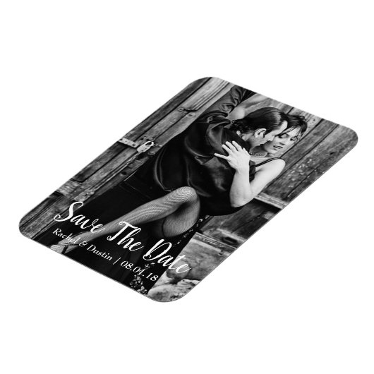 Elegant Save the Date Magnet | Skript (Linke Seite)