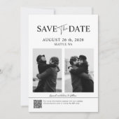 Elegant Save the Date Minimalistisch Einladung (Vorderseite)