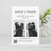 Elegant Save the Date Minimalistisch Einladung (Stehend Vorderseite)