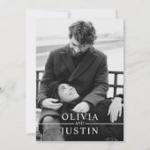 Elegant Save the Date Minimalistisch Einladung (Rückseite)