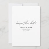 Elegant Save the Date Minimalistisch Einladung (Vorderseite)