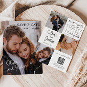 Elegant Save the Date mit QR Cod Einladung
