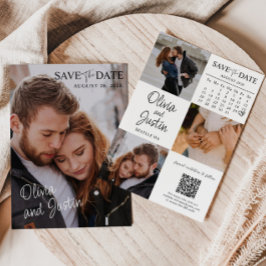 Elegant Save the Date mit QR Cod Einladung
