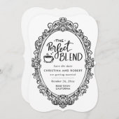 Elegant Save the Date | Perfekte Mischung Kaffee L Einladung (Vorne/Hinten)