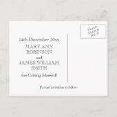 Elegant Save the Date Sheet Music Red Ankündigungspostkarte (Rückseite)