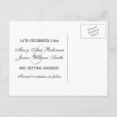 Elegant Save the Date Sparkling Lines Black Ankündigungspostkarte (Rückseite)