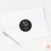 Elegant Save The Date Thank you Card Runder Aufkleber (Umschlag)