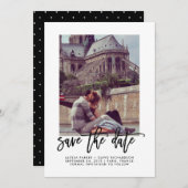 Elegant Save the Date | Typografie und Foto (Vorne/Hinten)