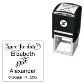 Elegant Save the Date Typografy Monogram Permastempel (Beispiel)