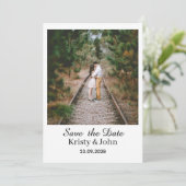 Elegant Save the Date Wedding Card (Stehend Vorderseite)