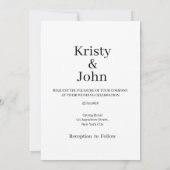 Elegant Save the Date Wedding Card (Rückseite)