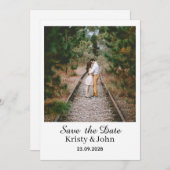 Elegant Save the Date Wedding Card (Vorne/Hinten)