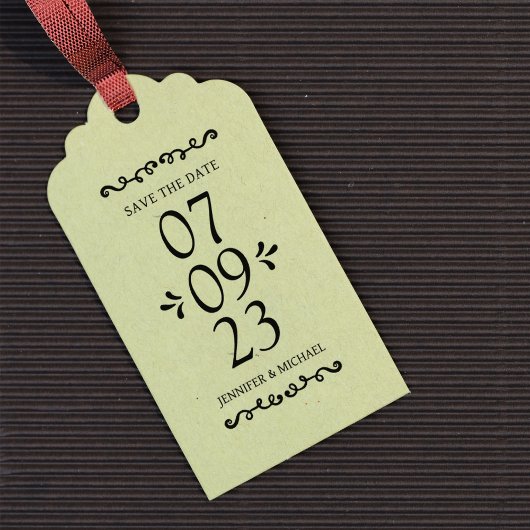 Elegant Save the Date Wedding Gummistempel