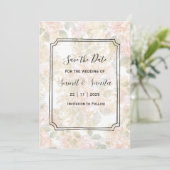 Elegant Save the Date Wedding Invitation Card Einladung (Stehend Vorderseite)