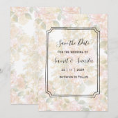 Elegant Save the Date Wedding Invitation Card Einladung (Vorne/Hinten)