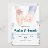 Elegant Save the Date Wedding Invitation Einladung (Vorderseite)