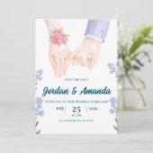 Elegant Save the Date Wedding Invitation Einladung (Stehend Vorderseite)