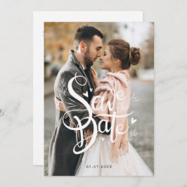 Elegant Save the Date Wedding Invite Feiertagskarte