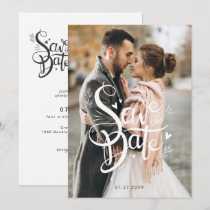 Elegant Save the Date Wedding Invite Feiertagskarte